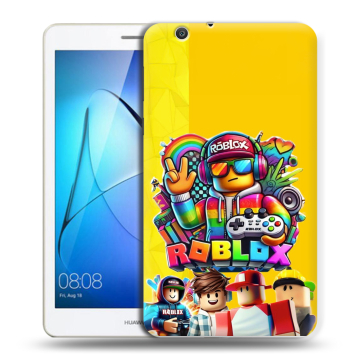 Силиконовый чехол на Huawei MediaPad T3 7 3G с принтом Roblox Роблокс