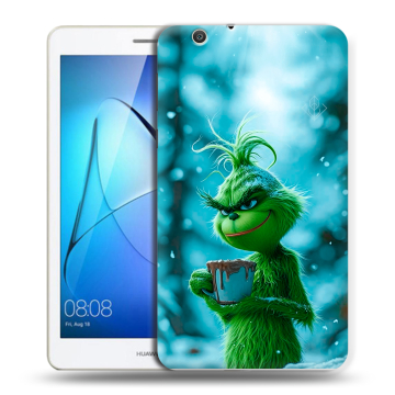 Силиконовый чехол на Huawei MediaPad T3 7 3G с принтом Новый год гринч