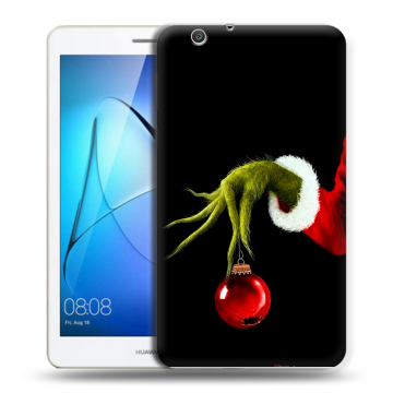 Силиконовый чехол на Huawei MediaPad T3 7 3G с принтом Новый год Гринч