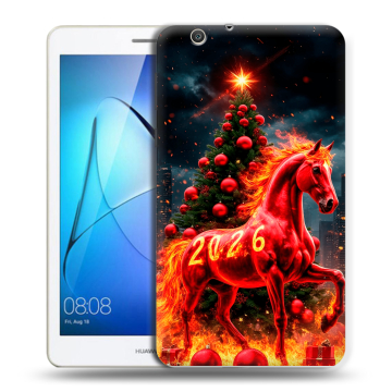 Силиконовый чехол на Huawei MediaPad T3 7 3G с принтом Новый год