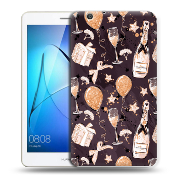 Силиконовый чехол на Huawei MediaPad T3 7 3G с принтом Новый год