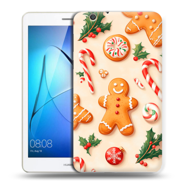 Силиконовый чехол на Huawei MediaPad T3 7 3G с принтом Новый год
