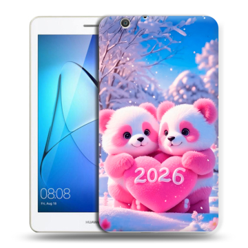 Силиконовый чехол на Huawei MediaPad T3 7 3G с принтом Новый год