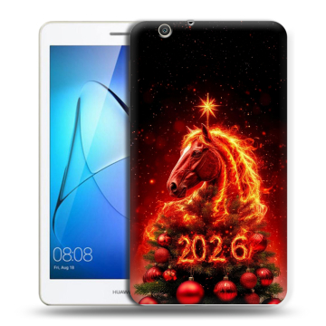 Силиконовый чехол на Huawei MediaPad T3 7 3G с принтом Новый год
