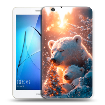 Силиконовый чехол на Huawei MediaPad T3 7 3G с принтом Новый год