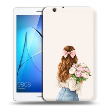 Силиконовый чехол на Huawei MediaPad T3 7 3G с принтом женский