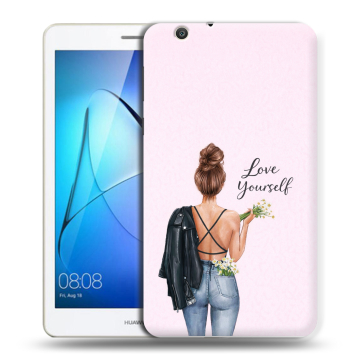 Силиконовый чехол на Huawei MediaPad T3 7 3G с принтом женский