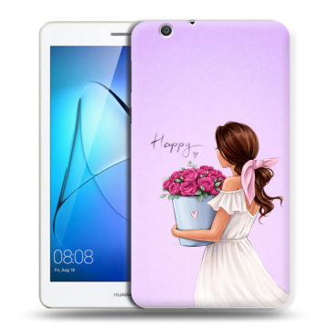 Силиконовый чехол на Huawei MediaPad T3 7 3G с принтом женский