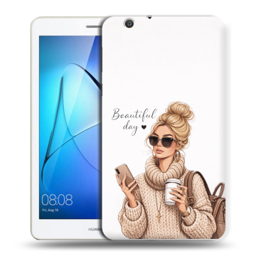 Силиконовый чехол на Huawei MediaPad T3 7 3G с принтом женский