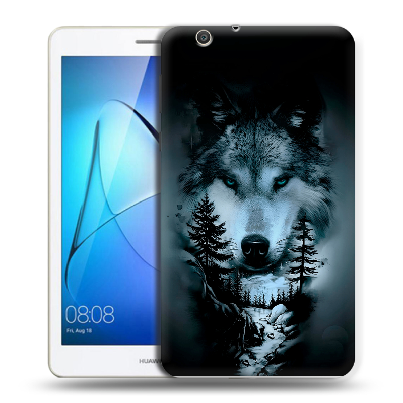 Силиконовый чехол на Huawei MediaPad T3 7 3G с принтом Лесной волк Силиконовый чехол на Huawei MediaPad T3 7 3G с принтом Лесной волк