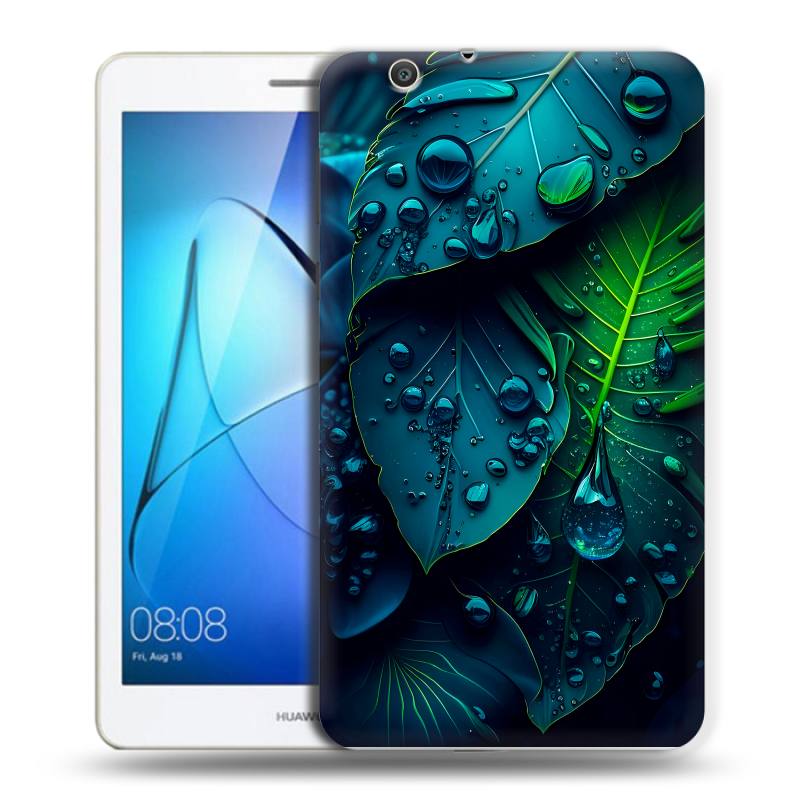 Силиконовый чехол на Huawei MediaPad T3 7 3G с принтом Листья Силиконовый чехол на Huawei MediaPad T3 7 3G с принтом Листья