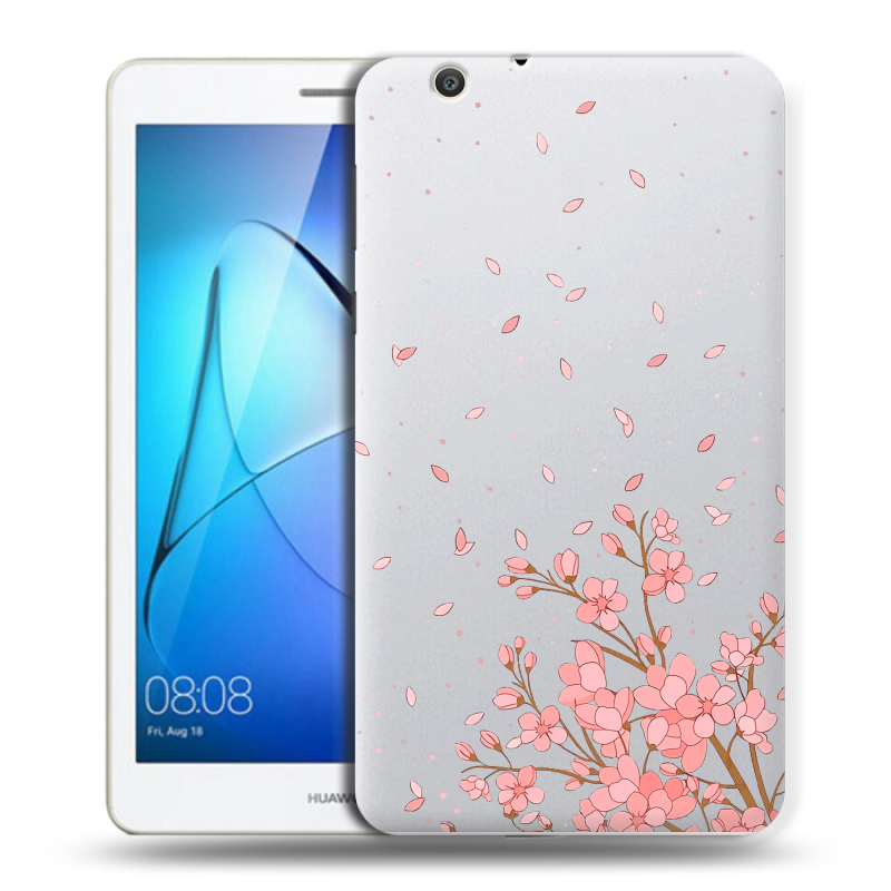 Силиконовый чехол на Huawei MediaPad T3 7 3G с принтом Ветка сакуры Силиконовый чехол на Huawei MediaPad T3 7 3G с принтом Ветка сакуры