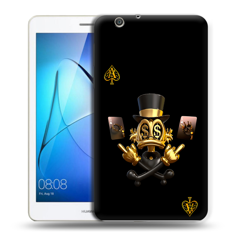 Силиконовый чехол на Huawei MediaPad T3 7 3G с принтом Золотой скрудж макдак Силиконовый чехол на Huawei MediaPad T3 7 3G с принтом Золотой скрудж макдак