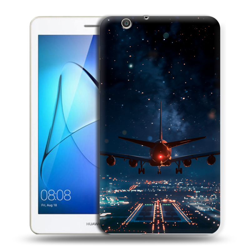 Силиконовый чехол на Huawei MediaPad T3 7 3G с принтом самолет Силиконовый чехол на Huawei MediaPad T3 7 3G с принтом самолет