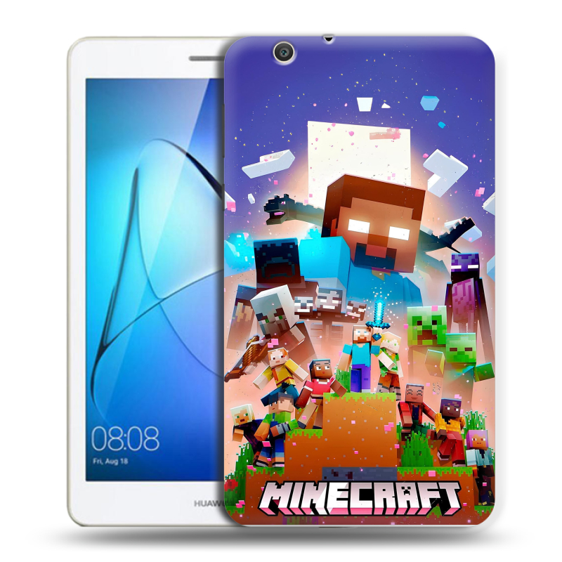 Силиконовый чехол на Huawei MediaPad T3 7 3G с принтом Майнкрафт Minecraft Силиконовый чехол на Huawei MediaPad T3 7 3G с принтом Майнкрафт Minecraft