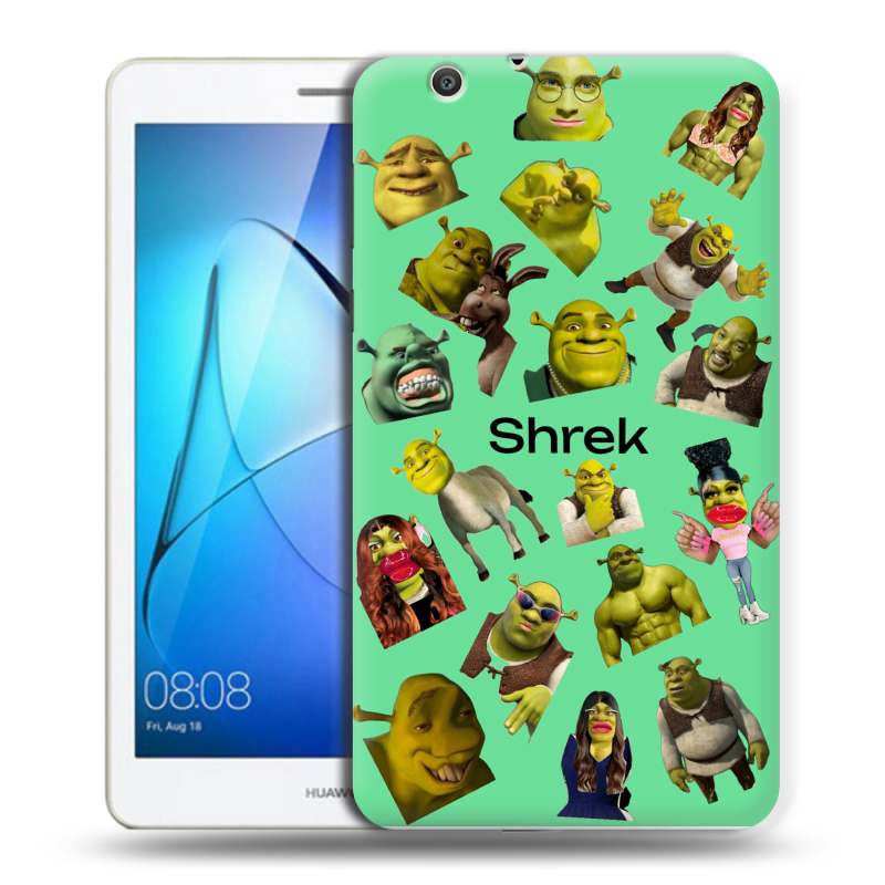 Силиконовый чехол на Huawei MediaPad T3 7 3G с принтом Шрек Shrek Силиконовый чехол на Huawei MediaPad T3 7 3G с принтом Шрек Shrek