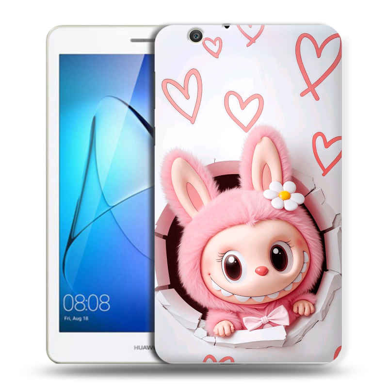 Силиконовый чехол на Huawei MediaPad T3 7 3G с принтом Labubu Лабубу Силиконовый чехол на Huawei MediaPad T3 7 3G с принтом Labubu Лабубу