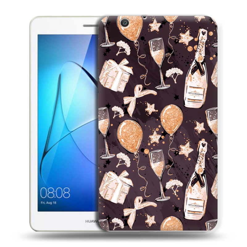 Силиконовый чехол на Huawei MediaPad T3 7 3G с принтом Новый год Силиконовый чехол на Huawei MediaPad T3 7 3G с принтом Новый год