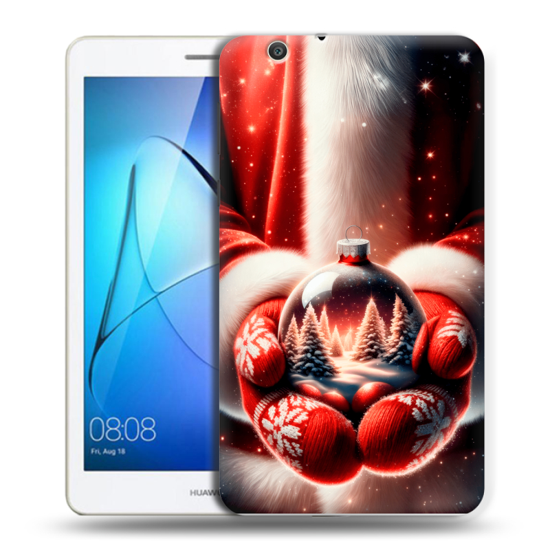 Силиконовый чехол на Huawei MediaPad T3 7 3G с принтом Новый год Силиконовый чехол на Huawei MediaPad T3 7 3G с принтом Новый год