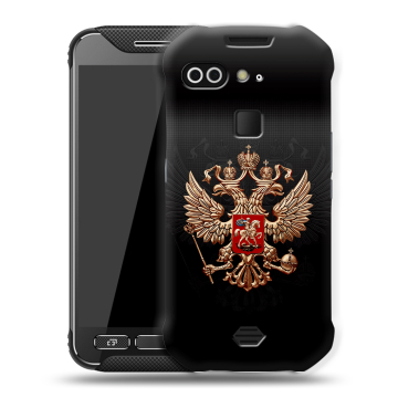 Силиконовый чехол на AGM X2 с принтом Герб России