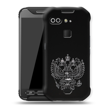 Силиконовый чехол на AGM X2 с принтом Герб России