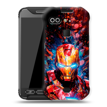 Силиконовый чехол на AGM X2 с принтом Железный человек Ironman