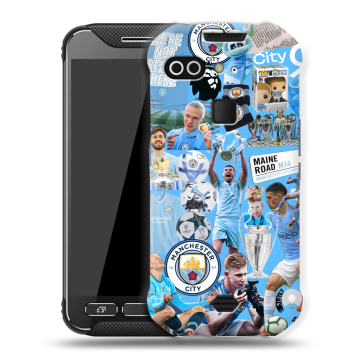 Силиконовый чехол на AGM X2 с принтом Man City Манчестер Сити