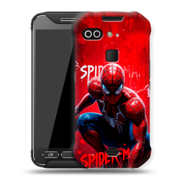 Силиконовый чехол на AGM X2 с принтом Spiderman Человек паук