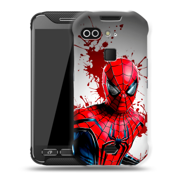 Силиконовый чехол на AGM X2 с принтом Spiderman Человек паук