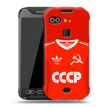 Силиконовый чехол на AGM X2 с принтом Флаг Герб СССР