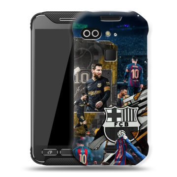 Силиконовый чехол на AGM X2 с принтом Messi Barcelona