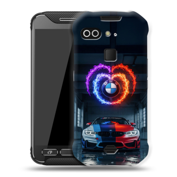 Силиконовый чехол на AGM X2 с принтом BMW БМВ