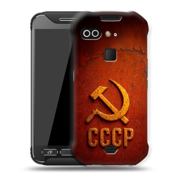Силиконовый чехол на AGM X2 с принтом Флаг Герб СССР