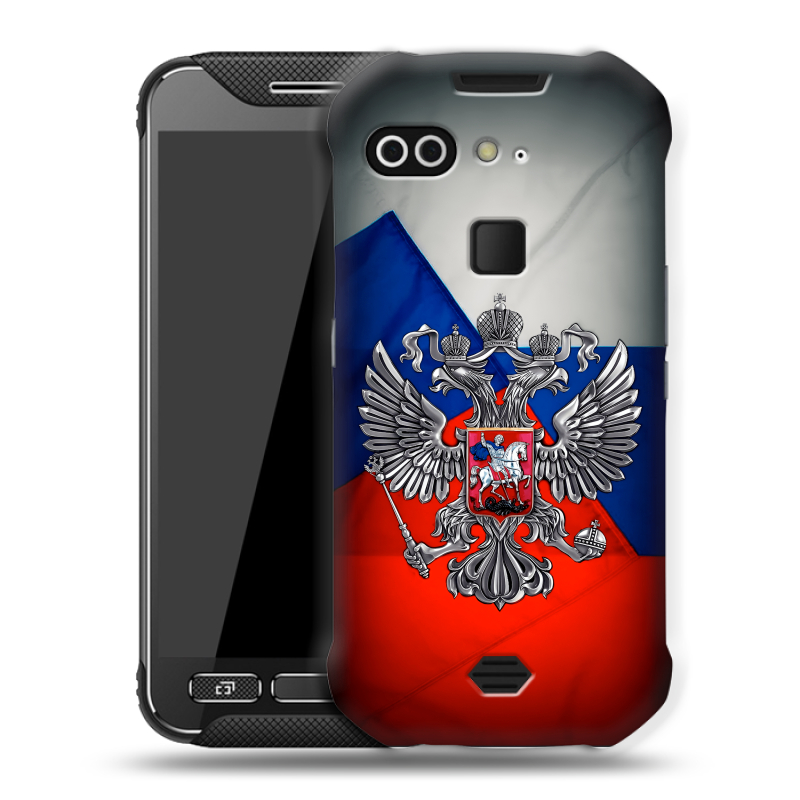 Силиконовый чехол на AGM X2 с принтом Флаг России Силиконовый чехол на AGM X2 с принтом Флаг России