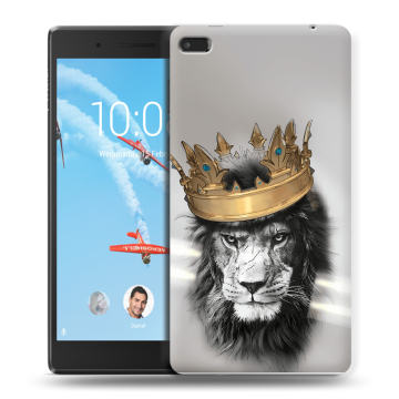 Силиконовый чехол на планшета Lenovo Tab 4 7 с принтом Лев с короной Силиконовый чехол на планшета Lenovo Tab 4 7 с принтом Лев с короной