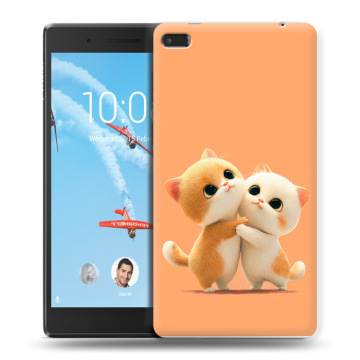 Силиконовый чехол на планшета Lenovo Tab 4 7 с принтом Милые котики Силиконовый чехол на планшета Lenovo Tab 4 7 с принтом Милые котики