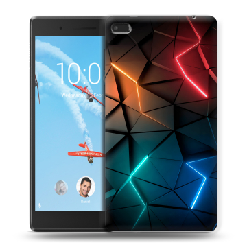 Силиконовый чехол на планшета Lenovo Tab 4 7 с принтом Абстракция неон Силиконовый чехол на планшета Lenovo Tab 4 7 с принтом Абстракция неон