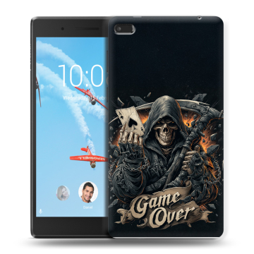 Силиконовый чехол на планшета Lenovo Tab 4 7 с принтом Скелет карты Силиконовый чехол на планшета Lenovo Tab 4 7 с принтом Скелет карты