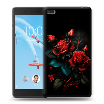 Силиконовый чехол на Lenovo Tab 4 7 с принтом Розы красные