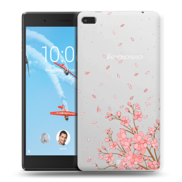 Силиконовый чехол на Lenovo Tab 4 7 с принтом Ветка сакуры
