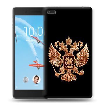 Силиконовый чехол на Lenovo Tab 4 7 с принтом Герб России золотой Силиконовый чехол на Lenovo Tab 4 7 с принтом Герб России золотой