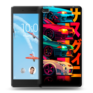 Силиконовый чехол на Lenovo Tab 4 7 с принтом Гоночные машины Силиконовый чехол на Lenovo Tab 4 7 с принтом Гоночные машины