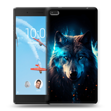 Силиконовый чехол на Lenovo Tab 4 7 с принтом Волк ночной