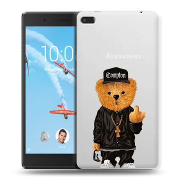 Силиконовый чехол на Lenovo Tab 4 7 с принтом Плюшевый медведь