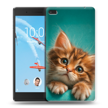 Силиконовый чехол на Lenovo Tab 4 7 с принтом котенок