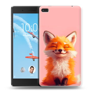 Силиконовый чехол на Lenovo Tab 4 7 с принтом милая лиса