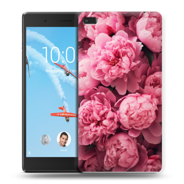 Силиконовый чехол на Lenovo Tab 4 7 с принтом цветы пионы
