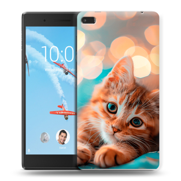 Силиконовый чехол на Lenovo Tab 4 7 с принтом котик