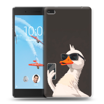 Силиконовый чехол на Lenovo Tab 4 7 с принтом утка в очках