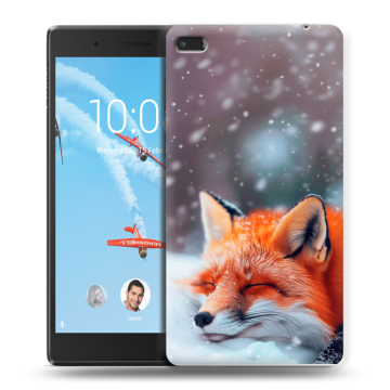 Силиконовый чехол на Lenovo Tab 4 7 с принтом лиса